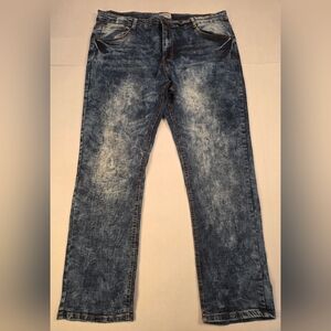 Slim Straight Men's Jeans in Faded Blue Wash